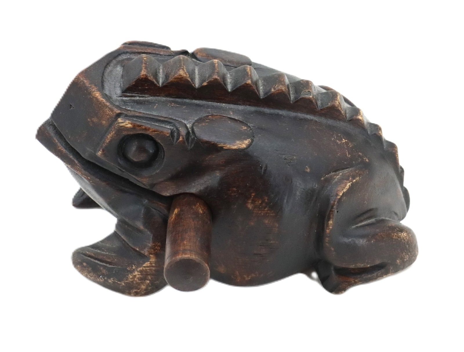 Thai Hand-Carved Wooden Guiro Frog Percussion Instrument (1 of 10)