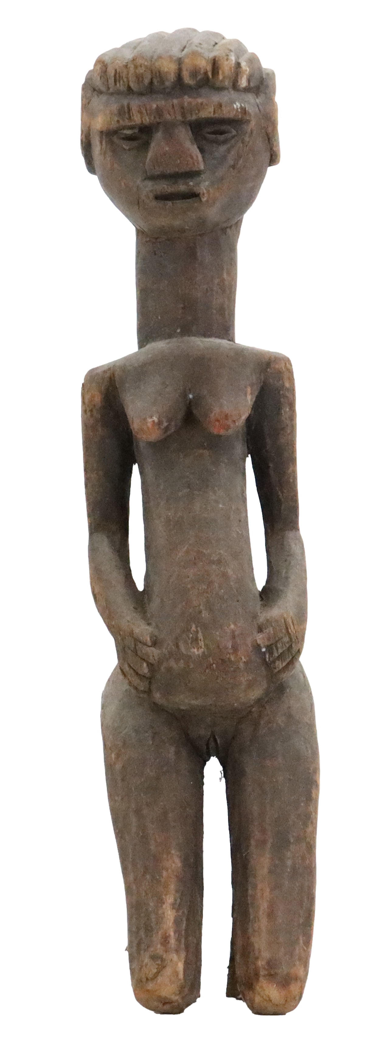 African Bassa Hand Carved Wooden Female Figure (1 of 19)