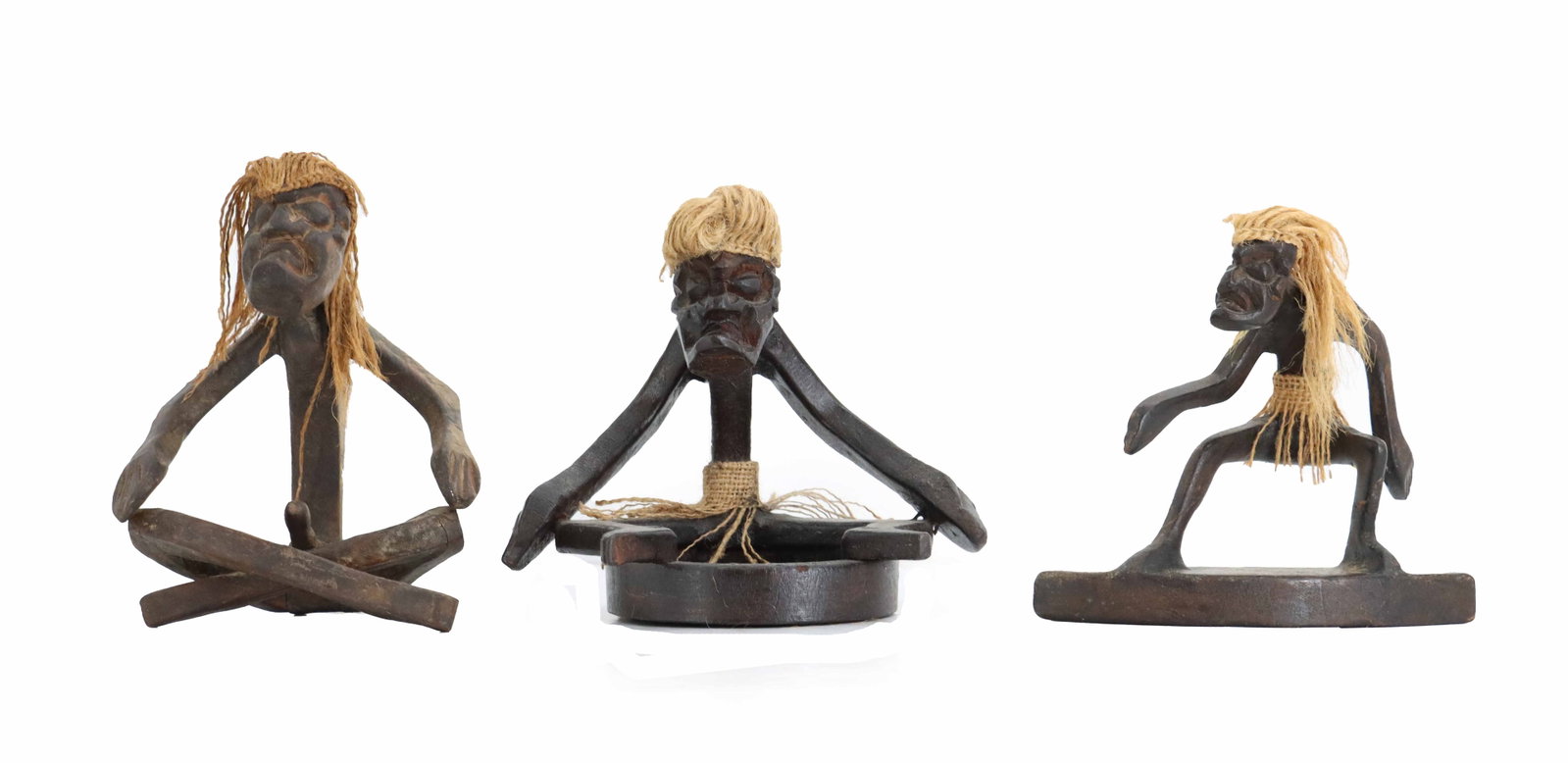 (3) African Tribal Carved Wood Figures (1 of 16)