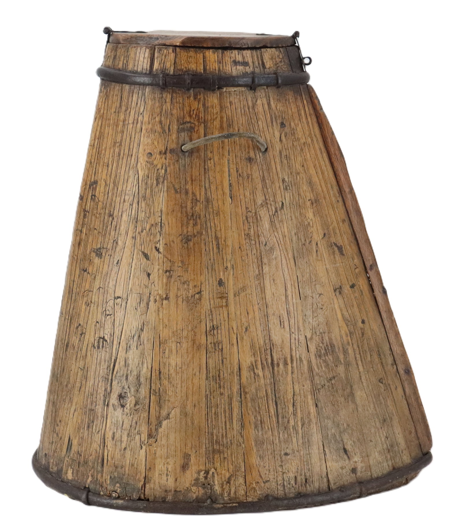 Antique Chinese Wood and Iron Rice Barrel (1 of 17)