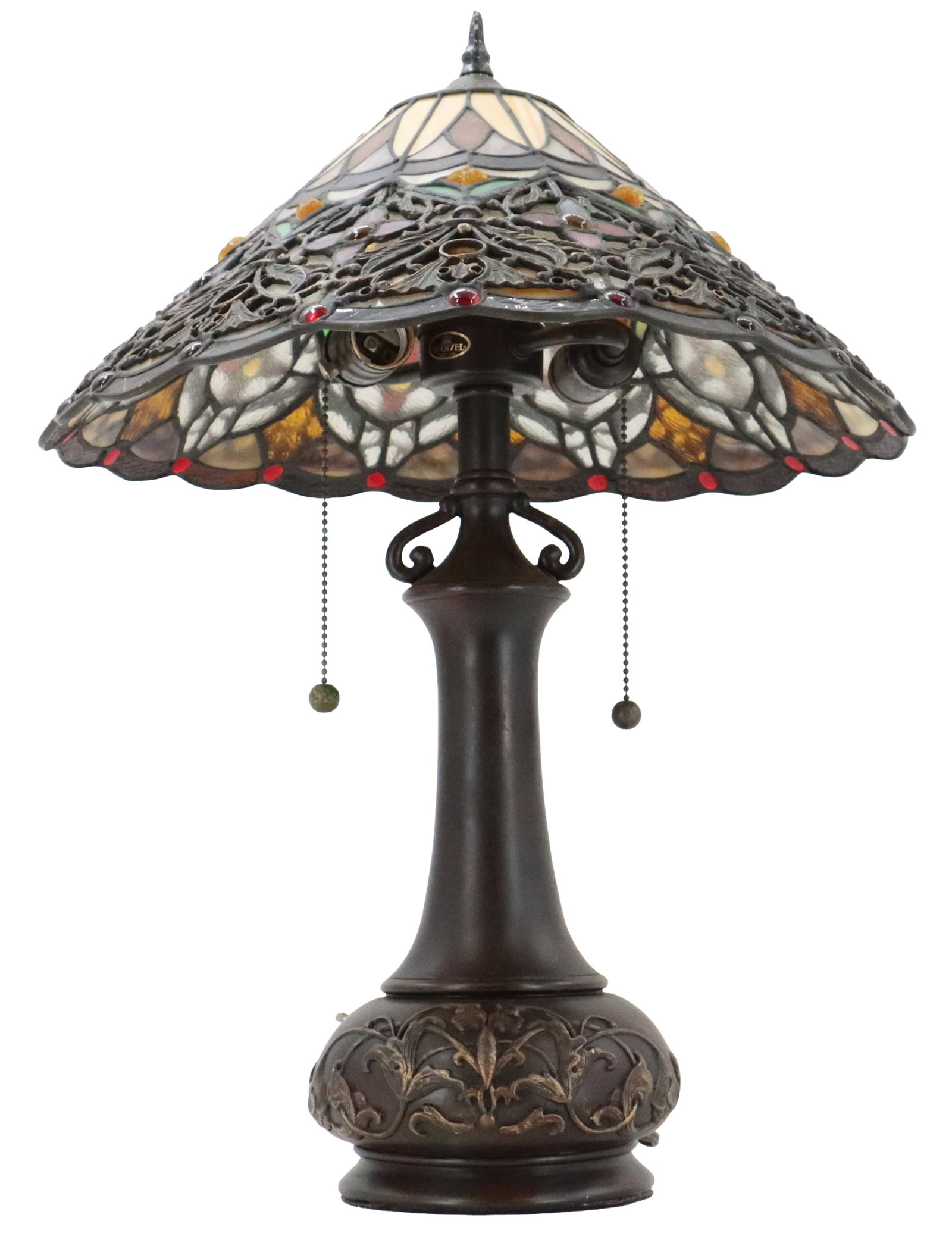 Tiffany Style Table Lamp with Stained Glass Shade (1 of 19)