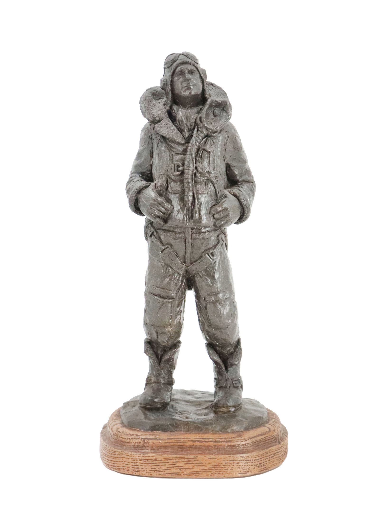 Michael Garman (1938-2021) American, Bronze Figural sculpture "Another Mission":  Size: 13 1/2 x 6 x 5 1/2 in. Michael Garman (1938–2021) was an American sculptor celebrated for his expressive bronze figures and public monuments that combined classical craftsman