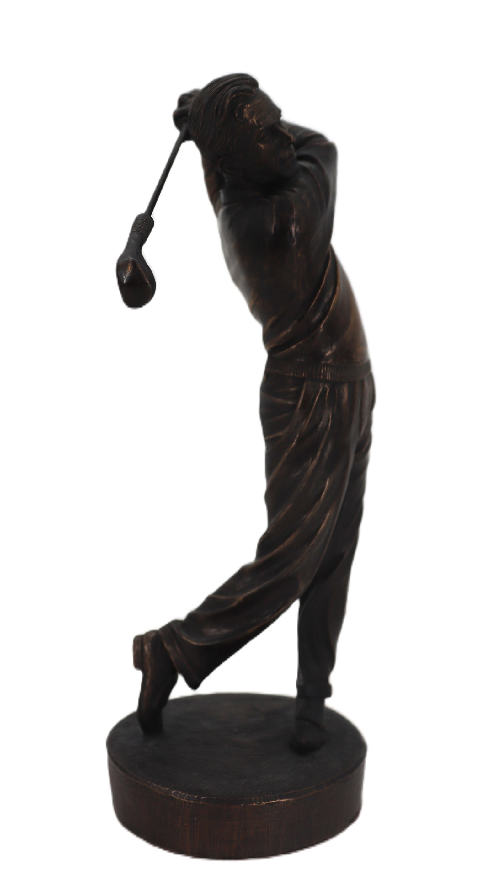 Ron Tunison (1946-2013) American, Bronze Sculpture of Legendary Golfer Bobby Jones: Ron Tunison (1946-2013) American, Bronze Sculpture of Legendary Golfer Bobby Jones. As if pre-destined to spend his life in the field of art and the study of American Military history, Ron Tunison