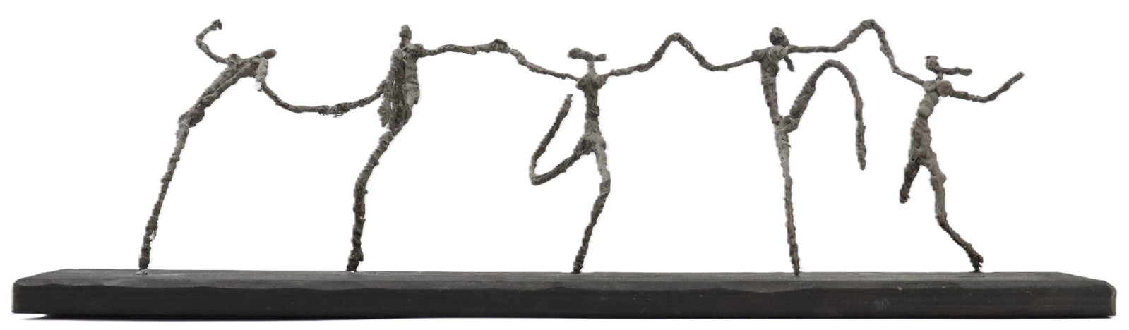 Brutalist Sculpture of Dancers in the Style of Giacometti: Brutalist Sculpture of Dancers in the Style of Giacometti. Signed and dated. Size: 5 1/2 x 9 x 30 3/4 in. 