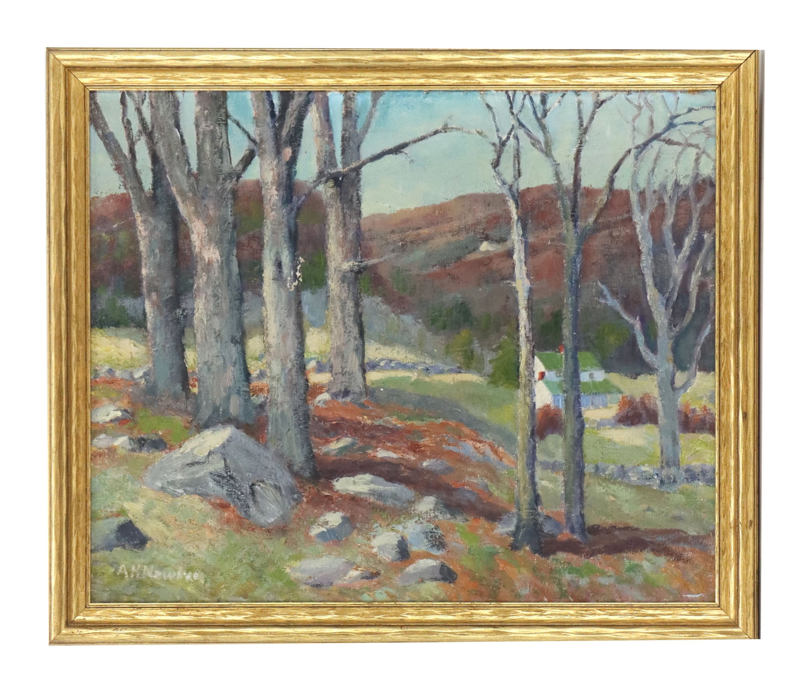 A. H. Newhall (20th Century) American, Oil on Canvas Impressionist Landscape (1 of 14)