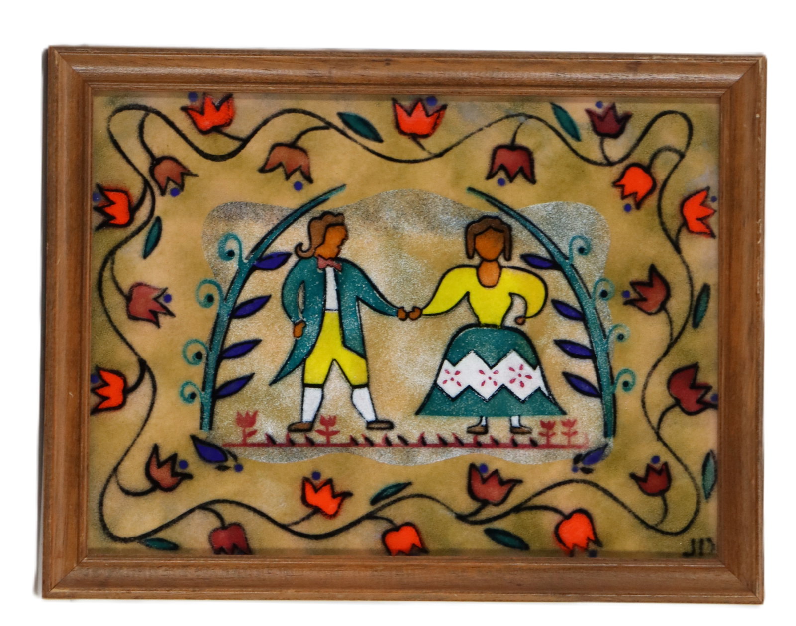 Judith Daner (20th Century) American, Enamel on Copper Folk Art Plaque (1 of 8)