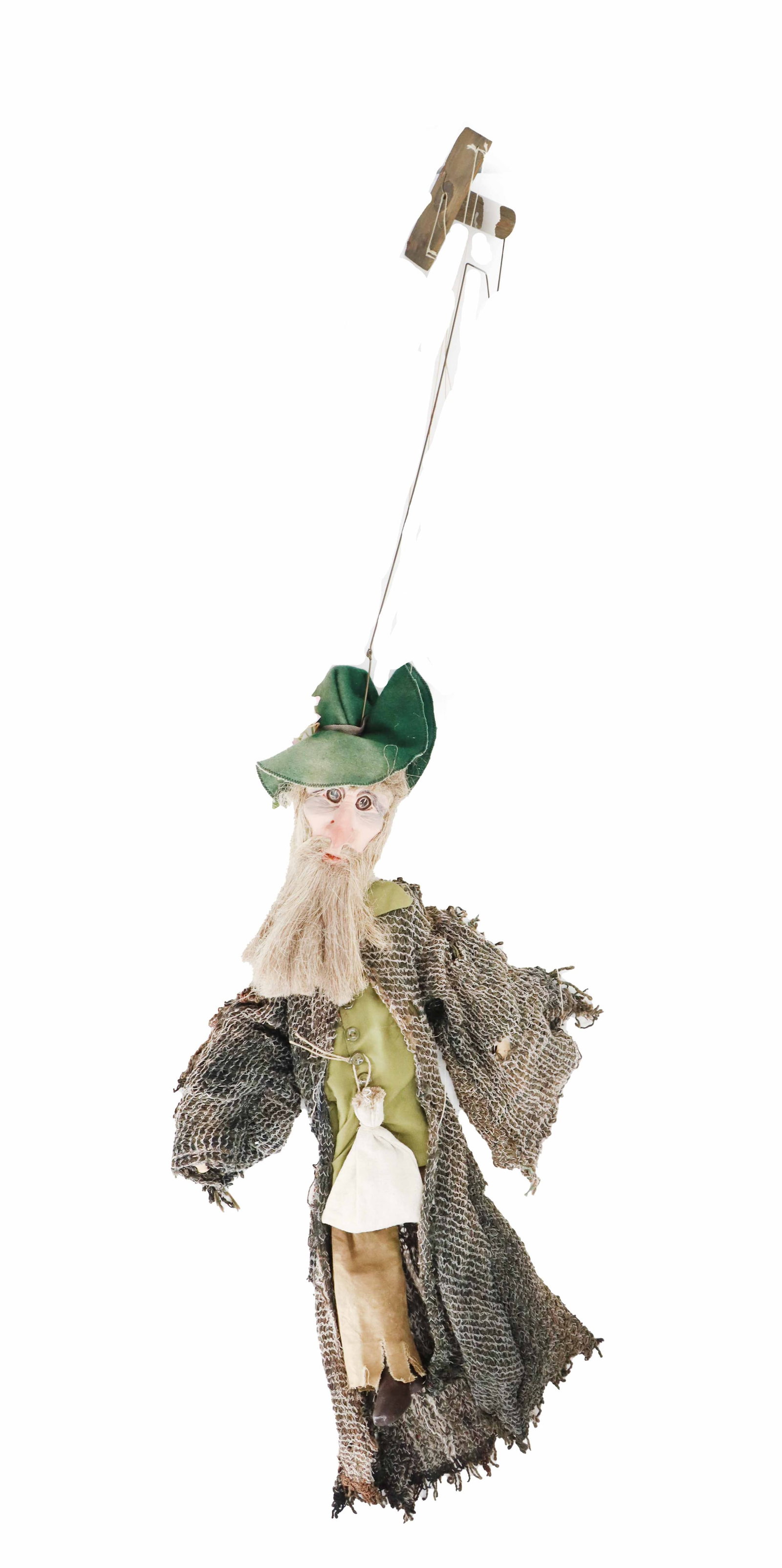 Vintage Czech Folk Art Wizard Marionette Puppet (1 of 14)
