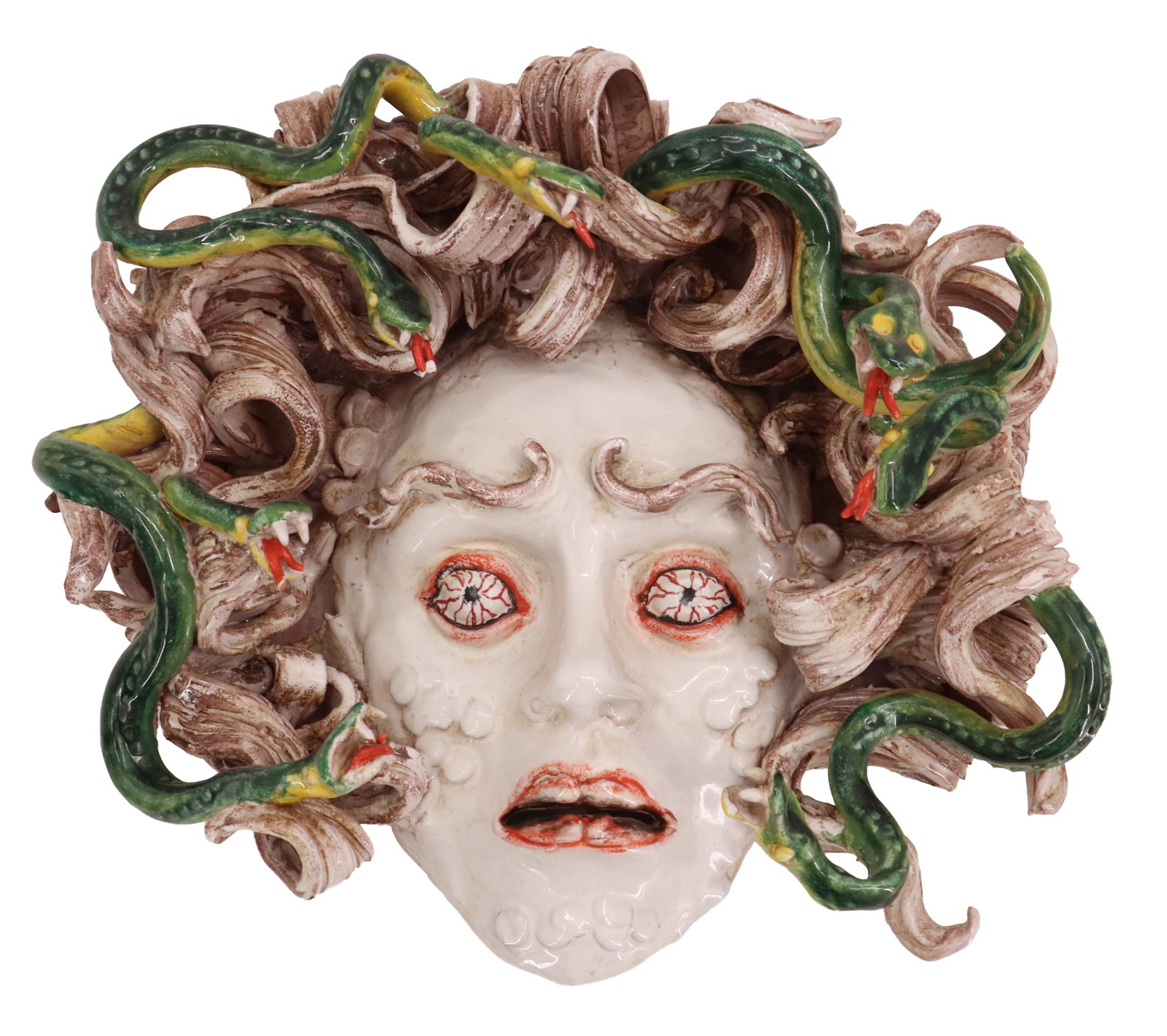 Italian Apolito Ceramiche Ceramic Wall Art Mask of Medusa (1 of 17)