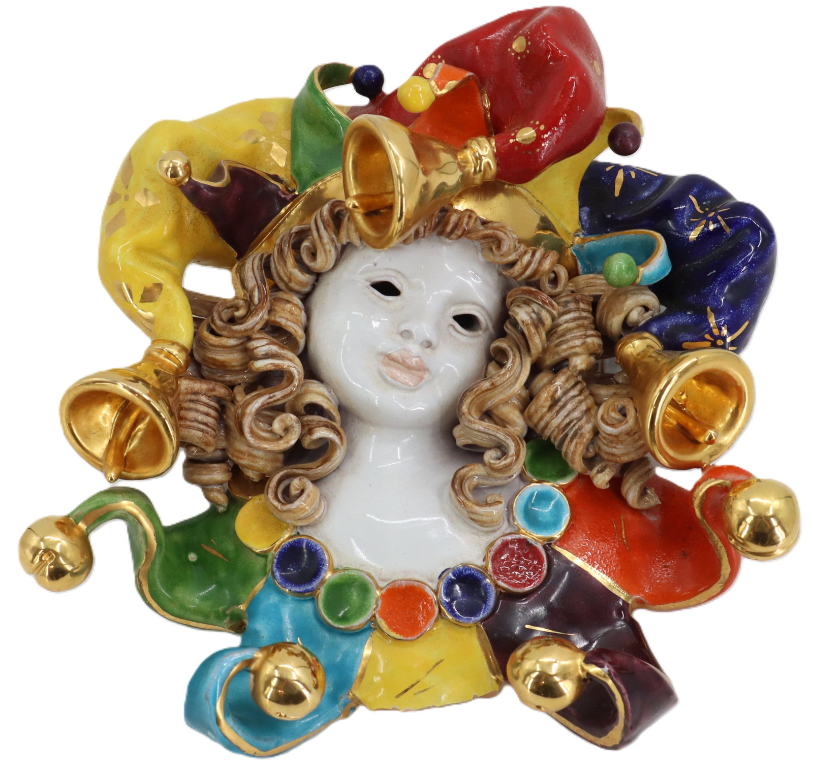 Italian Apolito Ceramiche Ceramic wall Art Mask of Jester (1 of 16)