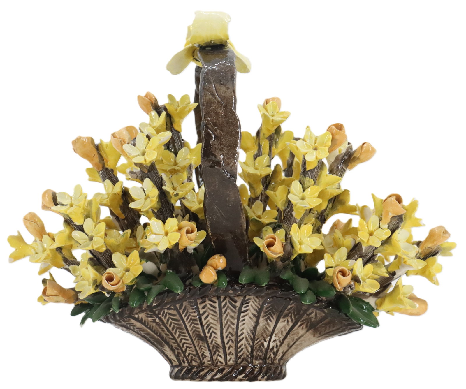 Vintage Italian Capodimonte Porcelain Flower Basket (1 of 15)