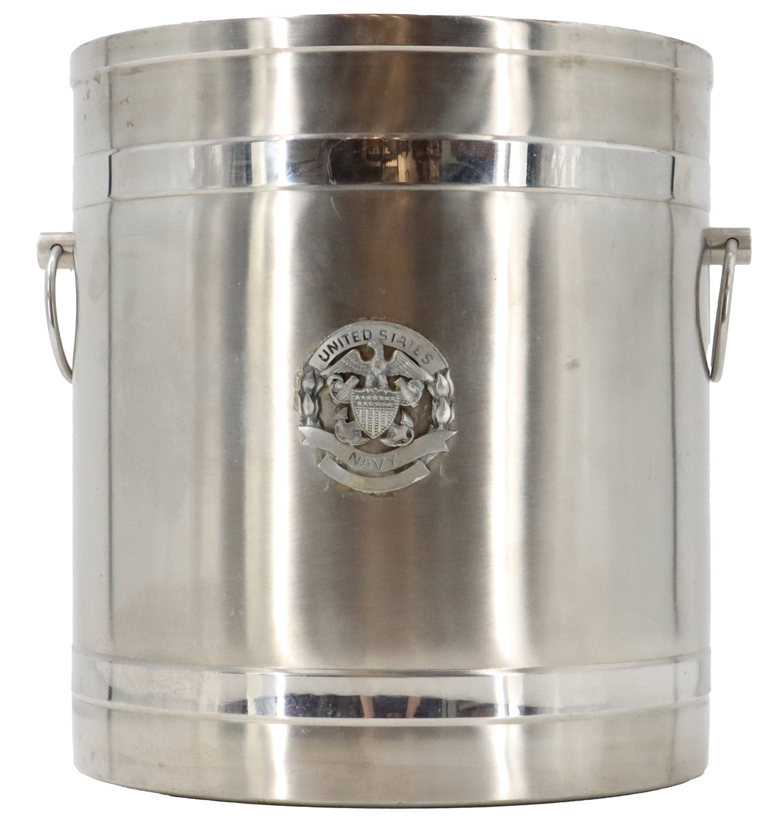 Vintage Stainless Steel Ice Bucket from the SS United States Navy Vessel (1 of 16)