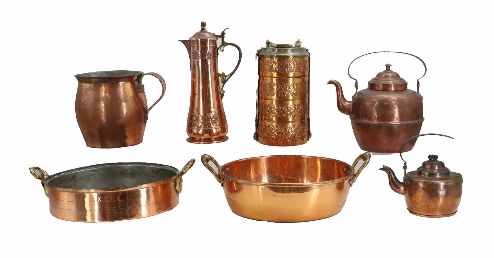 (7) Vintage Copper Serveware Items (1 of 20)