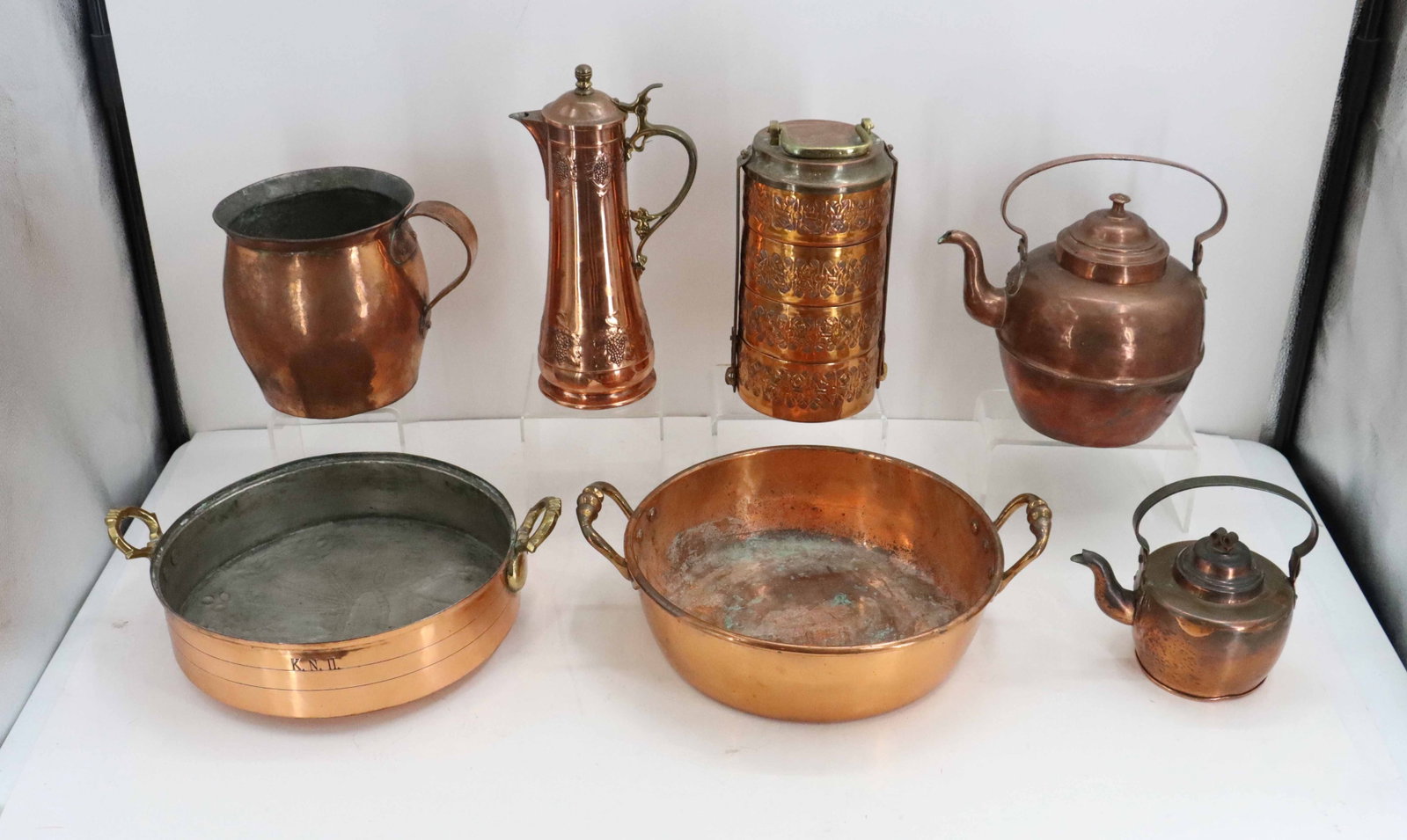 (7) Vintage Copper Serveware Items - 2