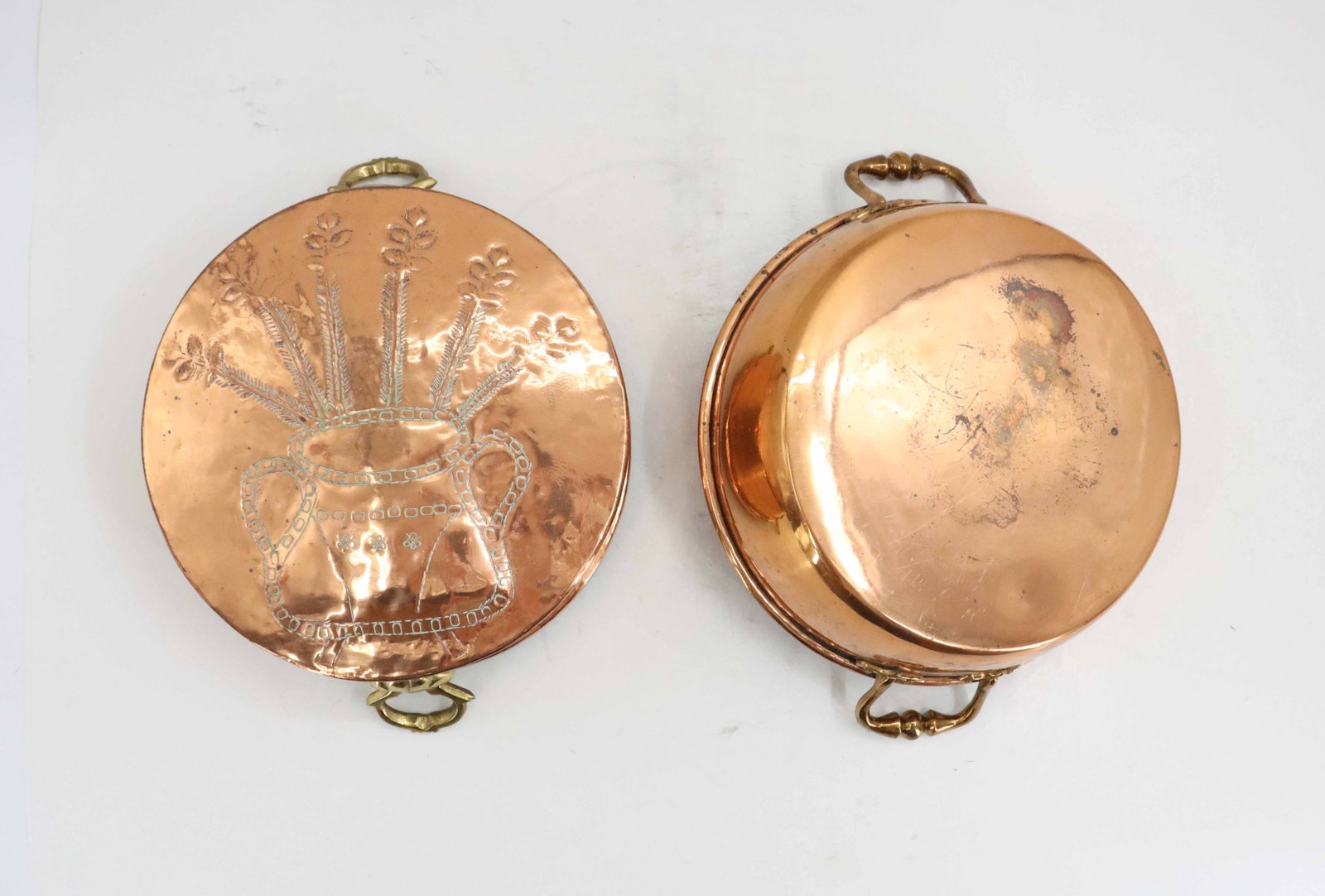 (7) Vintage Copper Serveware Items - 7