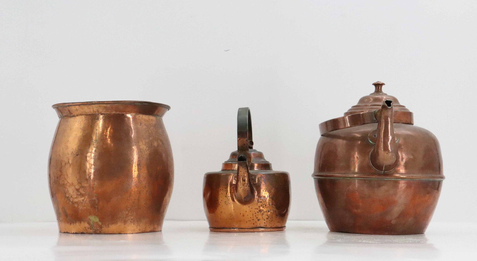 (7) Vintage Copper Serveware Items - 9