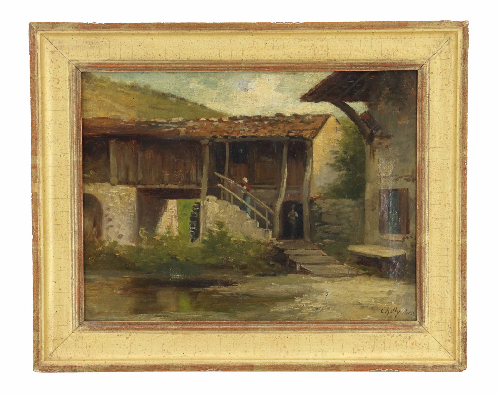Signed Chitty (20th Century) European, Oil on Canvas Rustic European Landscape (1 of 11)