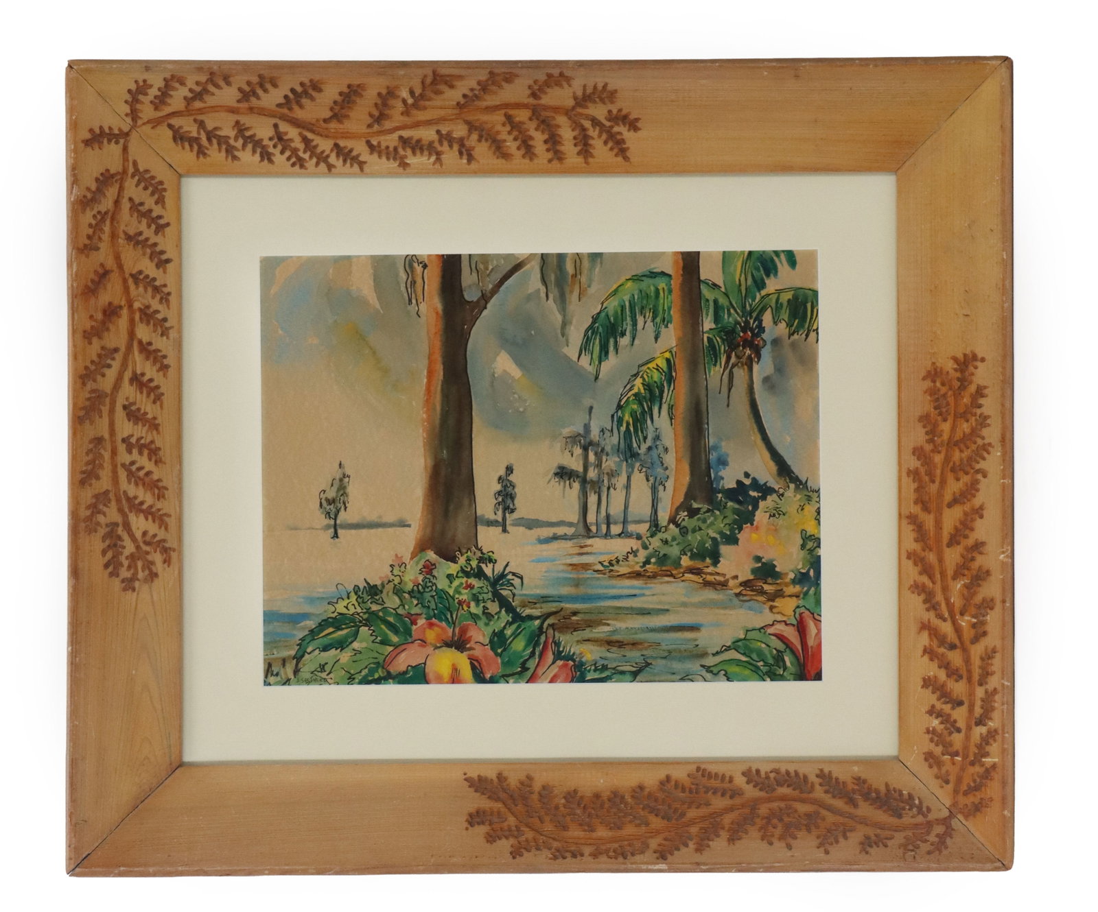 J. Clinton Shepherd (1888-1975) American, Watercolor on Paper Tropical Landscape (1 of 10)