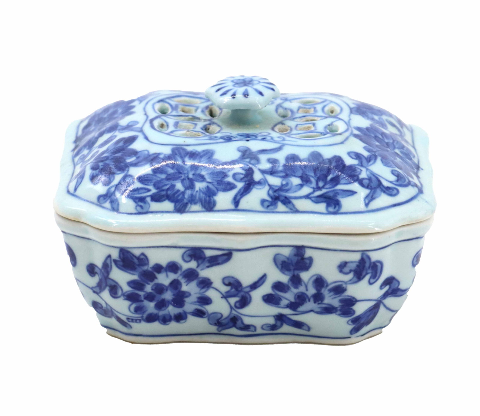 Early 20th Century Chinese Blue and White Porcelain Cricket Cage (1 of 11)