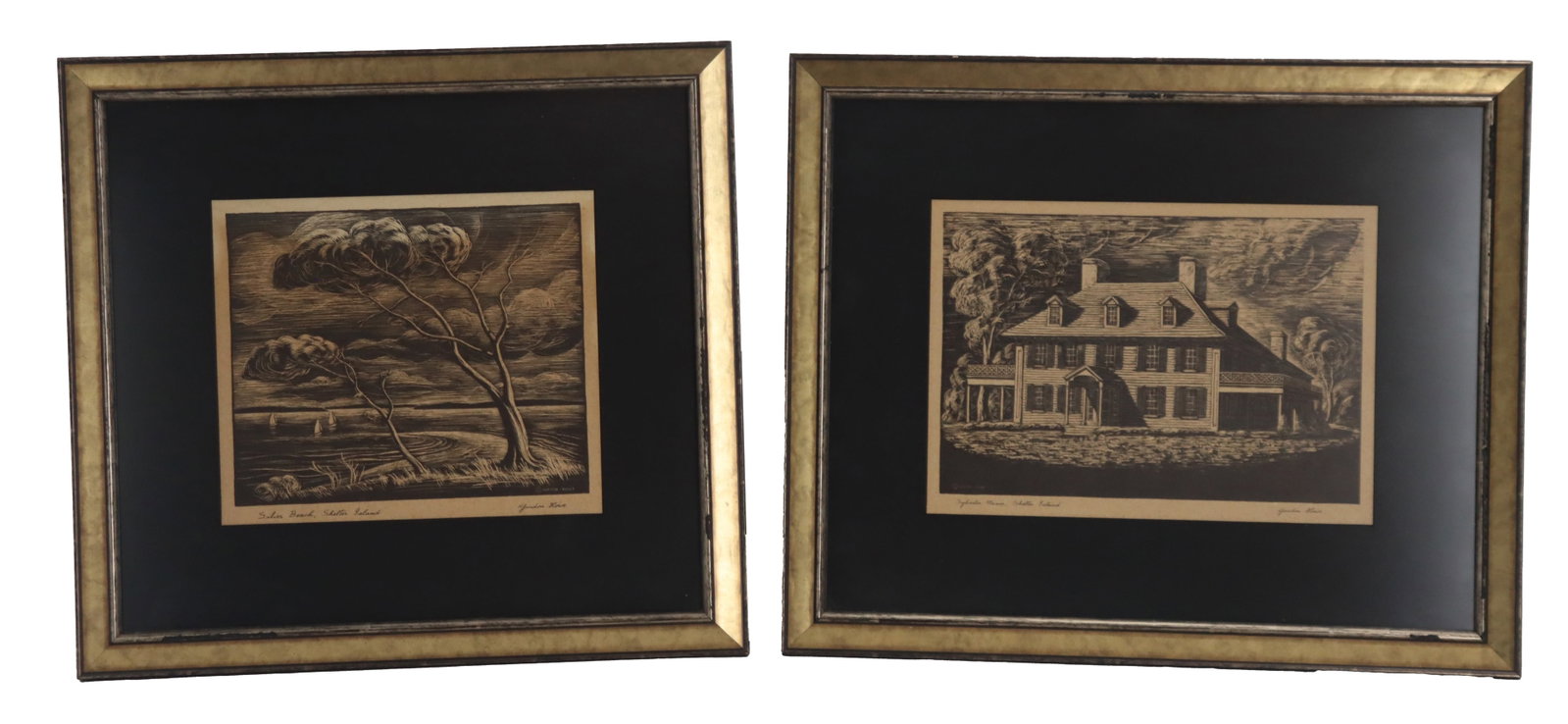 (2) Norton Howe (1861-1941) American, Signed Lithograph Print Landscapes (1 of 11)