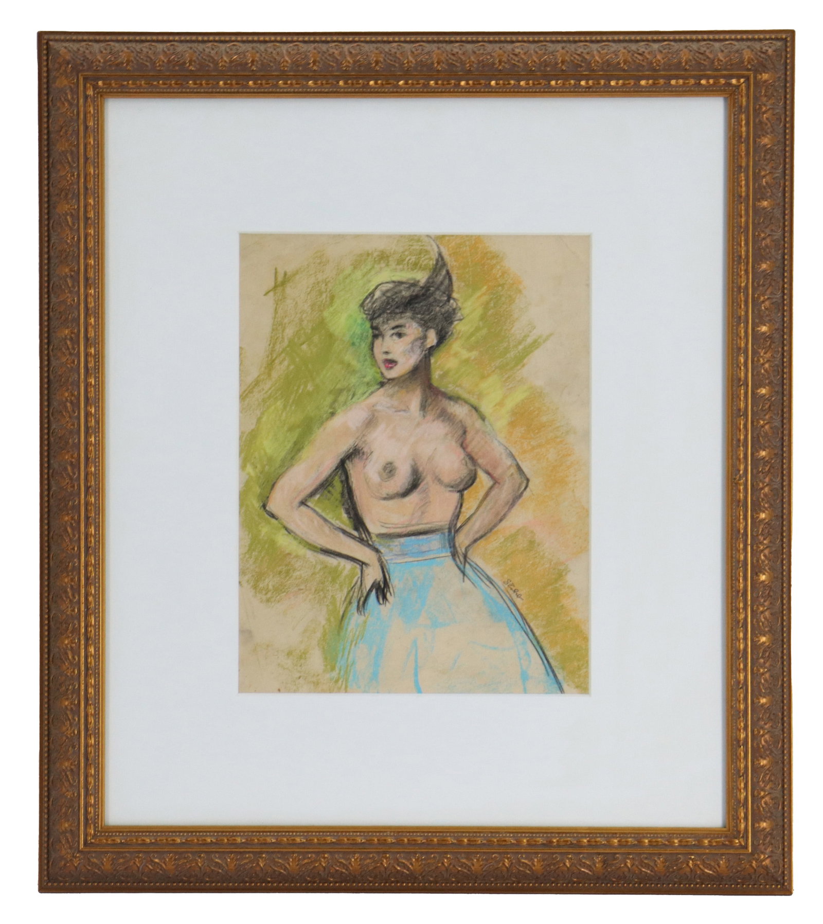 Ben Stahl (1910-1987) American, Nude Female Mixed Media on Paper (1 of 6)