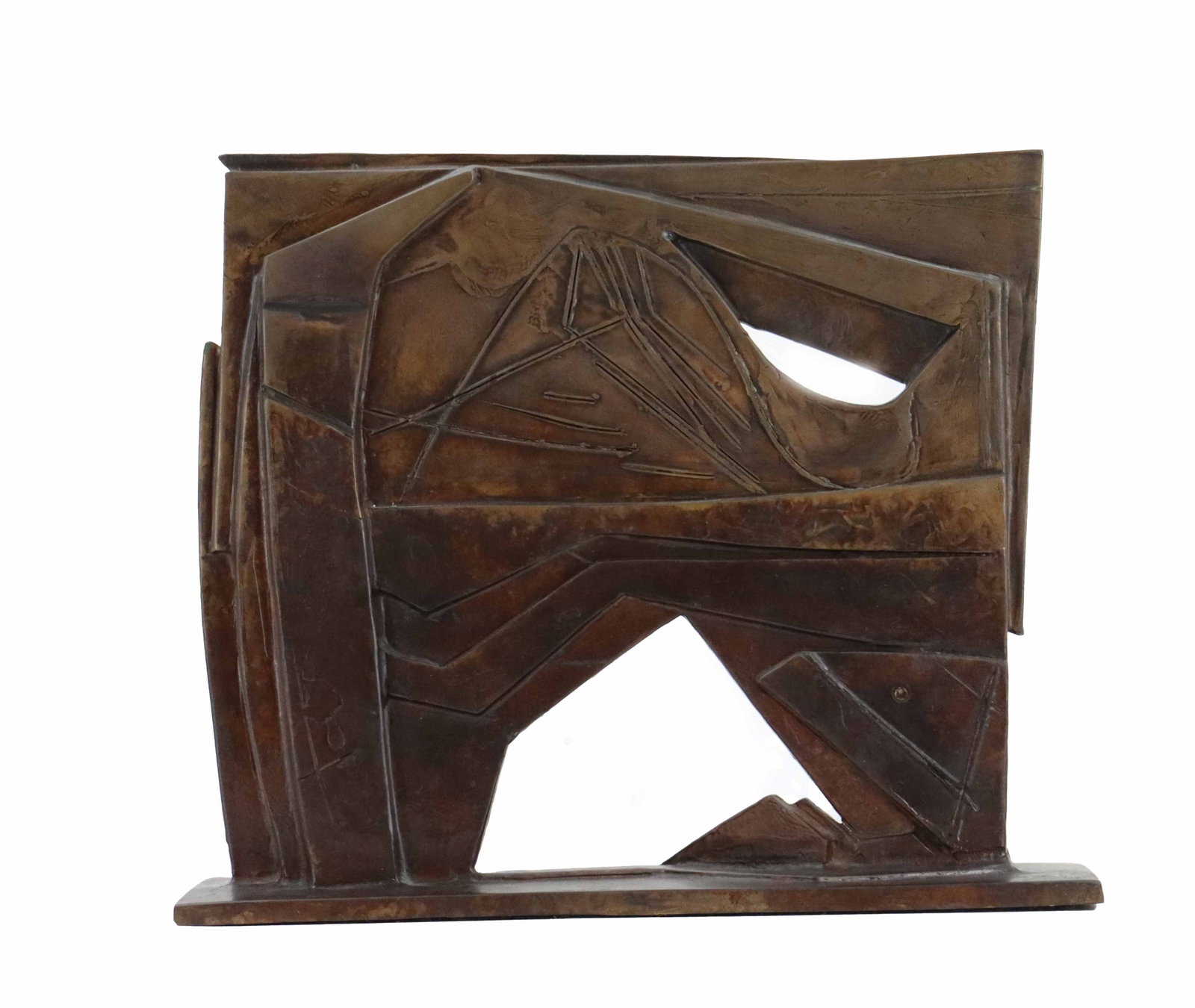 Rubin Peacock (Born 1941) American, Abstract Etched Bronze Sculpture (1 of 15)