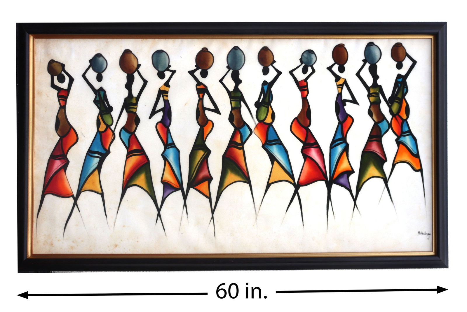 African Figural Batik Art "Together" (1 of 19)