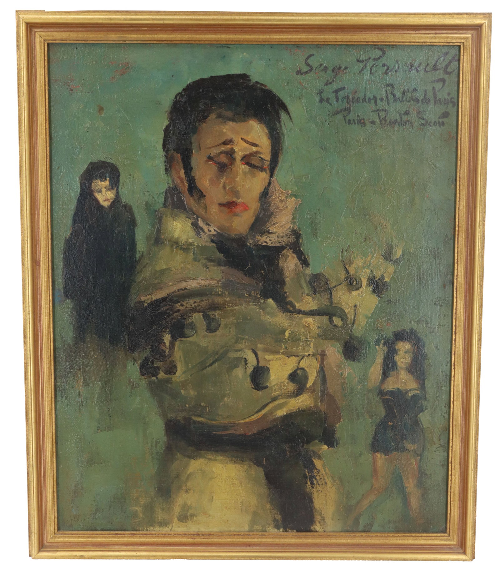 Benton Scott (1907-1983) American, Oil on Canvas Portrait of Serge Perrault (1 of 9)