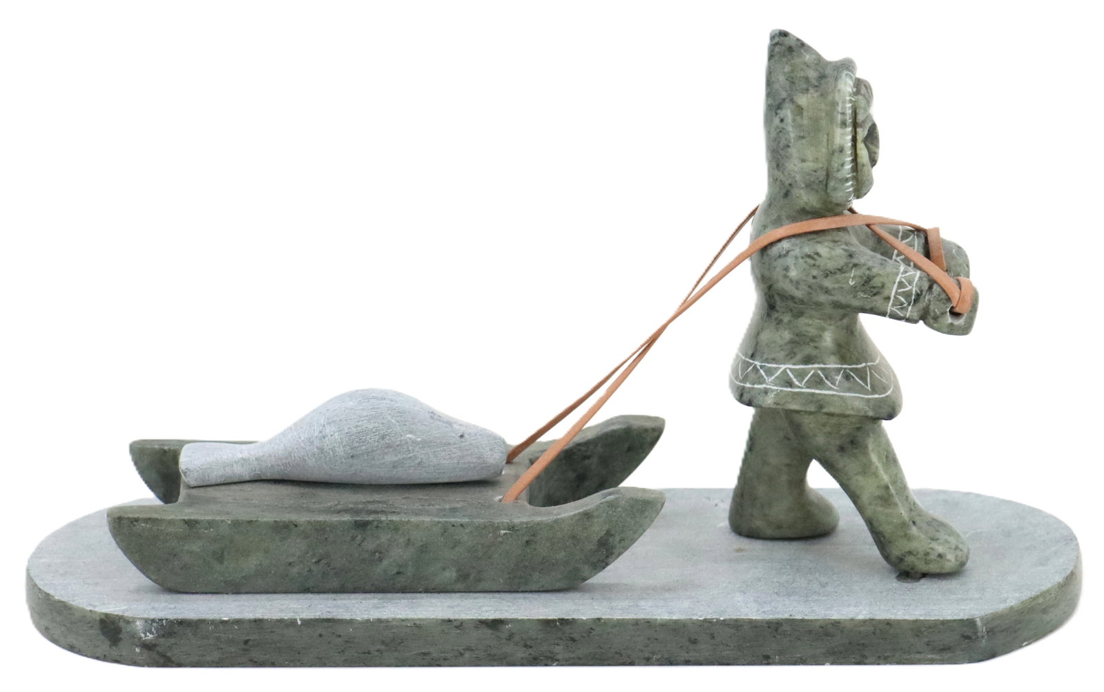 Signed Native Inuit Carved Soapstone Figure (1 of 13)