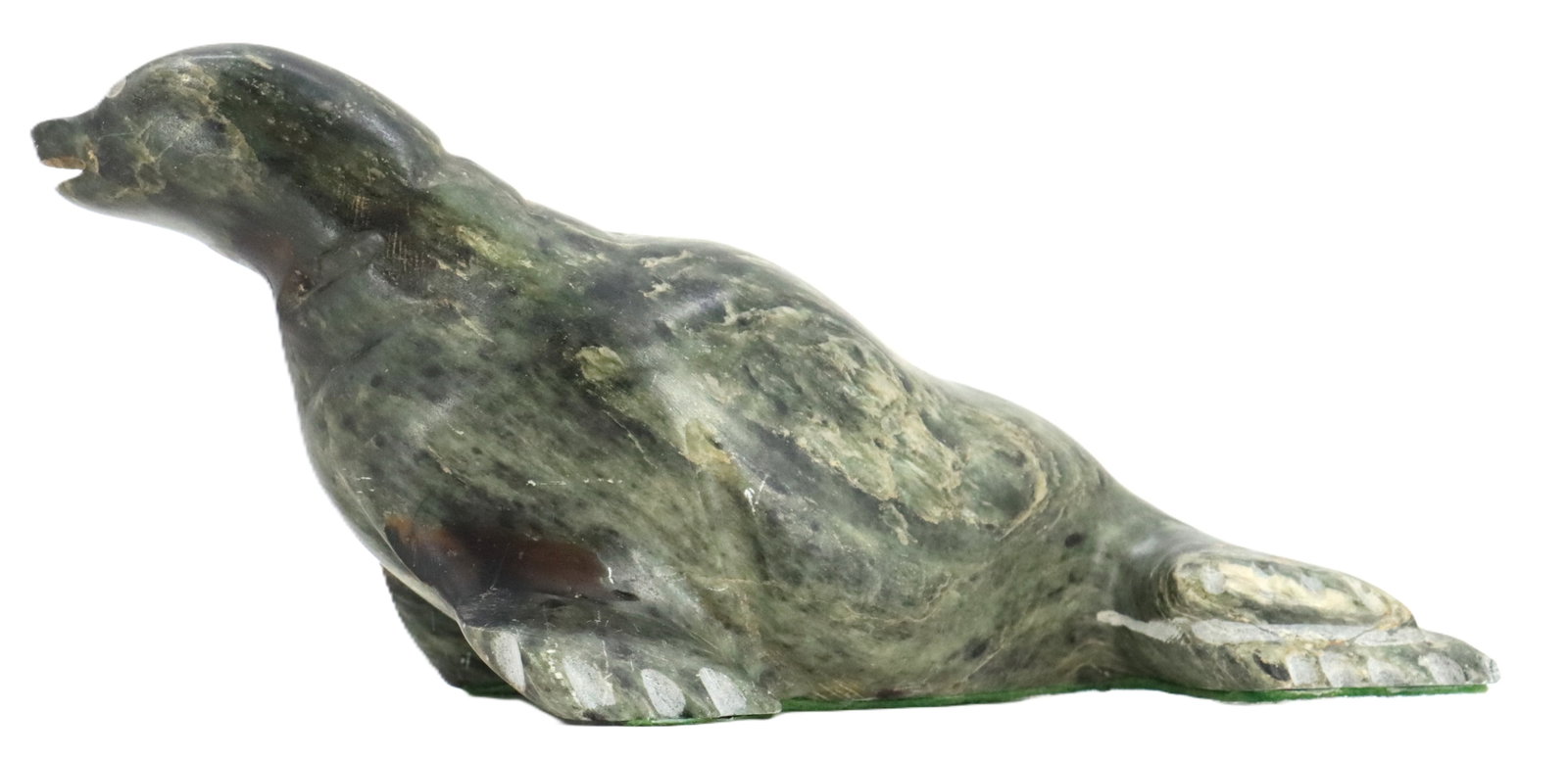 Signed Canadian First Nations Carved Soapstone Seal (1 of 14)