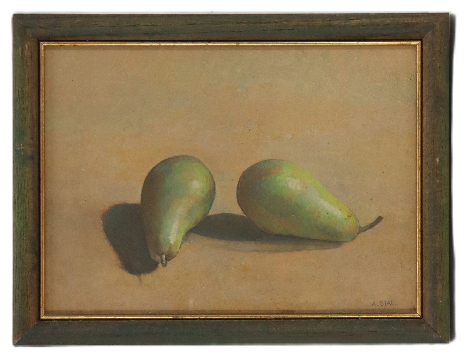 A. Stall, 20th Century Oil Painting, Still Life of Two Pears (1 of 9)