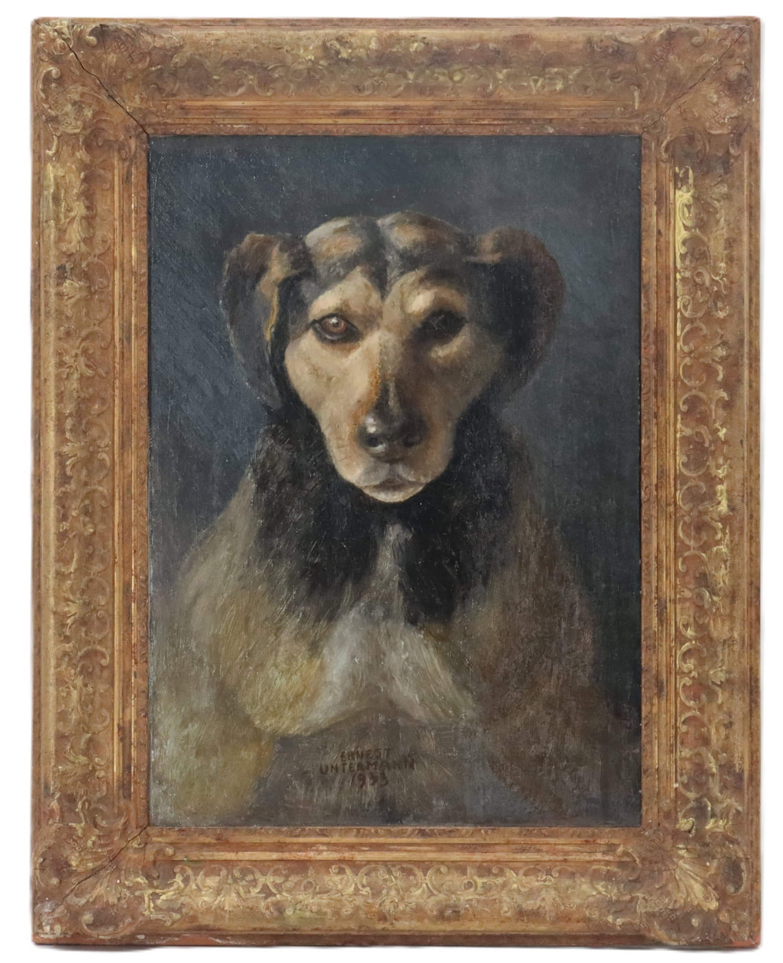 Gerhard Ernest Untermann (1864-1956) German/American, Oil on Canvas Mounted on Board, Portrait of a (1 of 10)