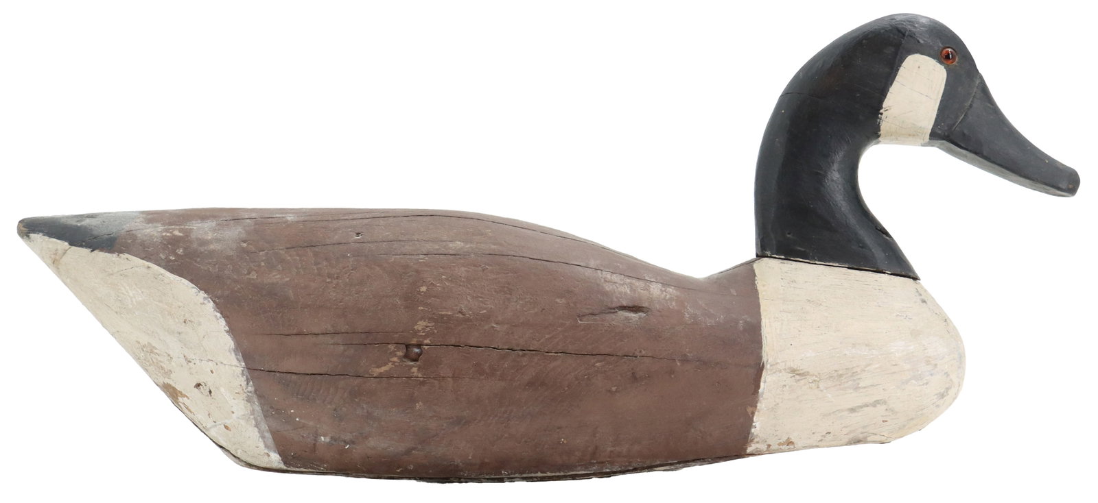 Large Antique Hand-Carved and Painted Wooden Canadian Goose Decoy (1 of 14)