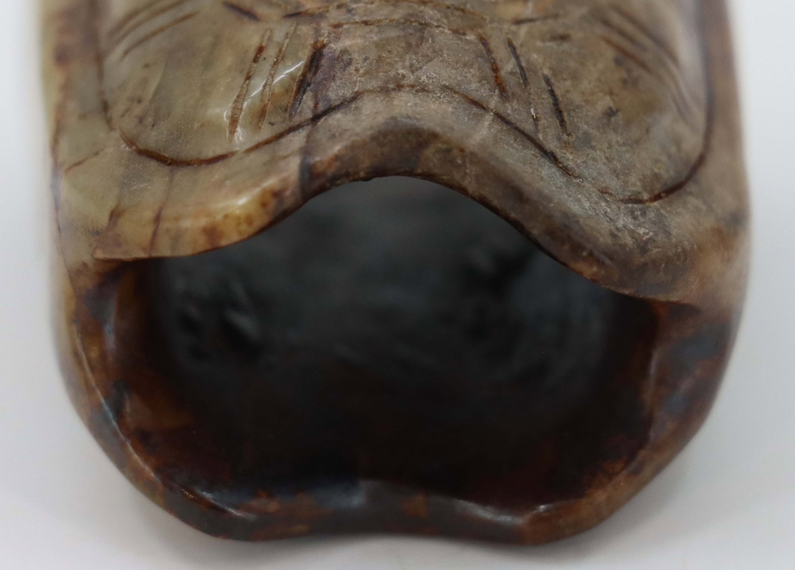 Chinese Carved Stone Turtle Shell Bead - 7