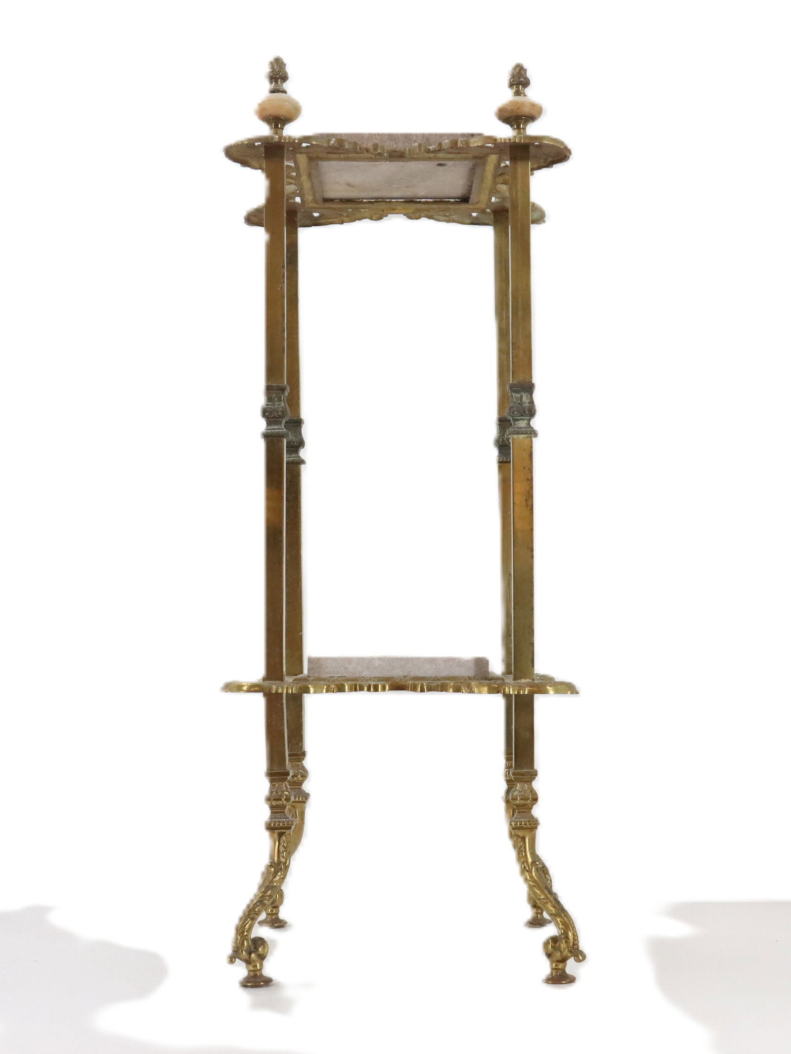 Victorian Style Brass and Stone Plant Stand (1 of 20)