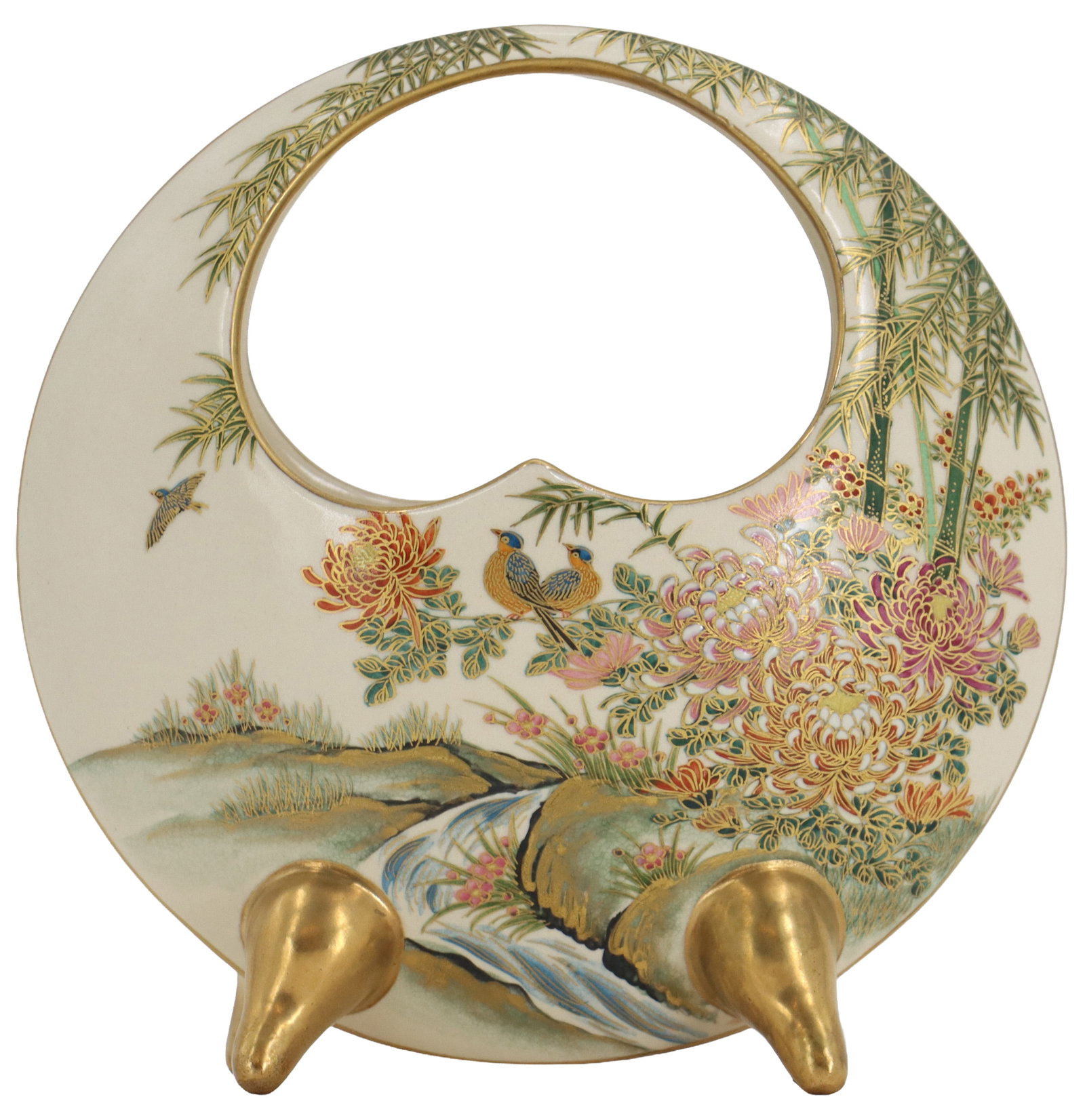 Japanese Satsuma Porcelain Moon Vase (1 of 14)