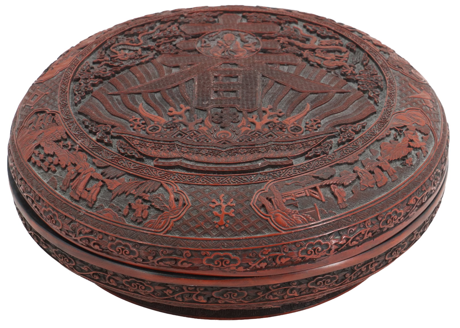 Chinese Lacquered Cinnabar Spring Box (1 of 17)