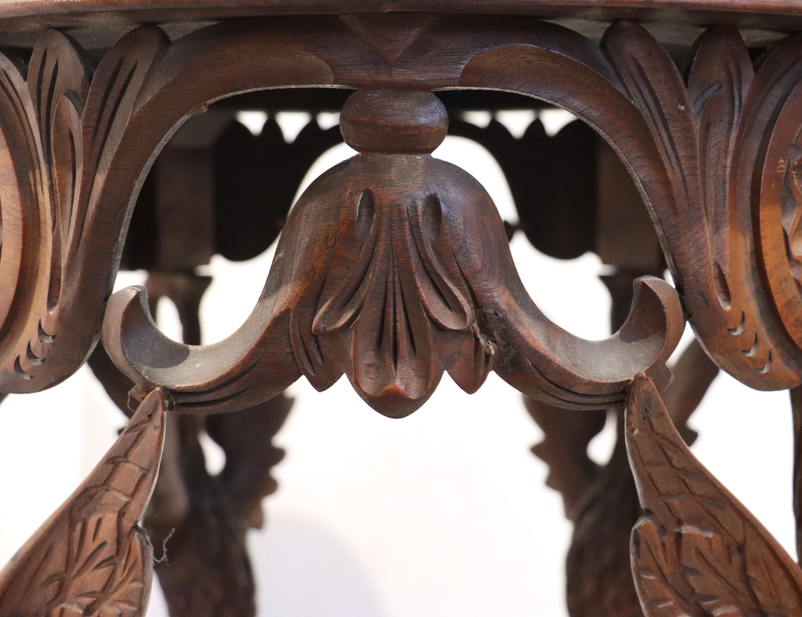 Oval Marble Top Renaissance Style Table - 14