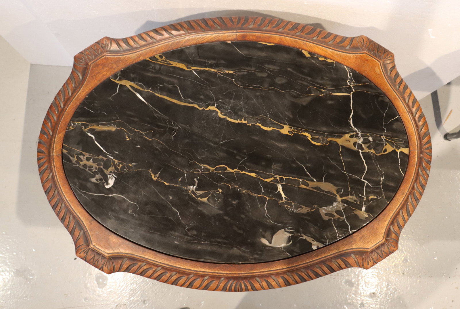 Oval Marble Top Renaissance Style Table - 5