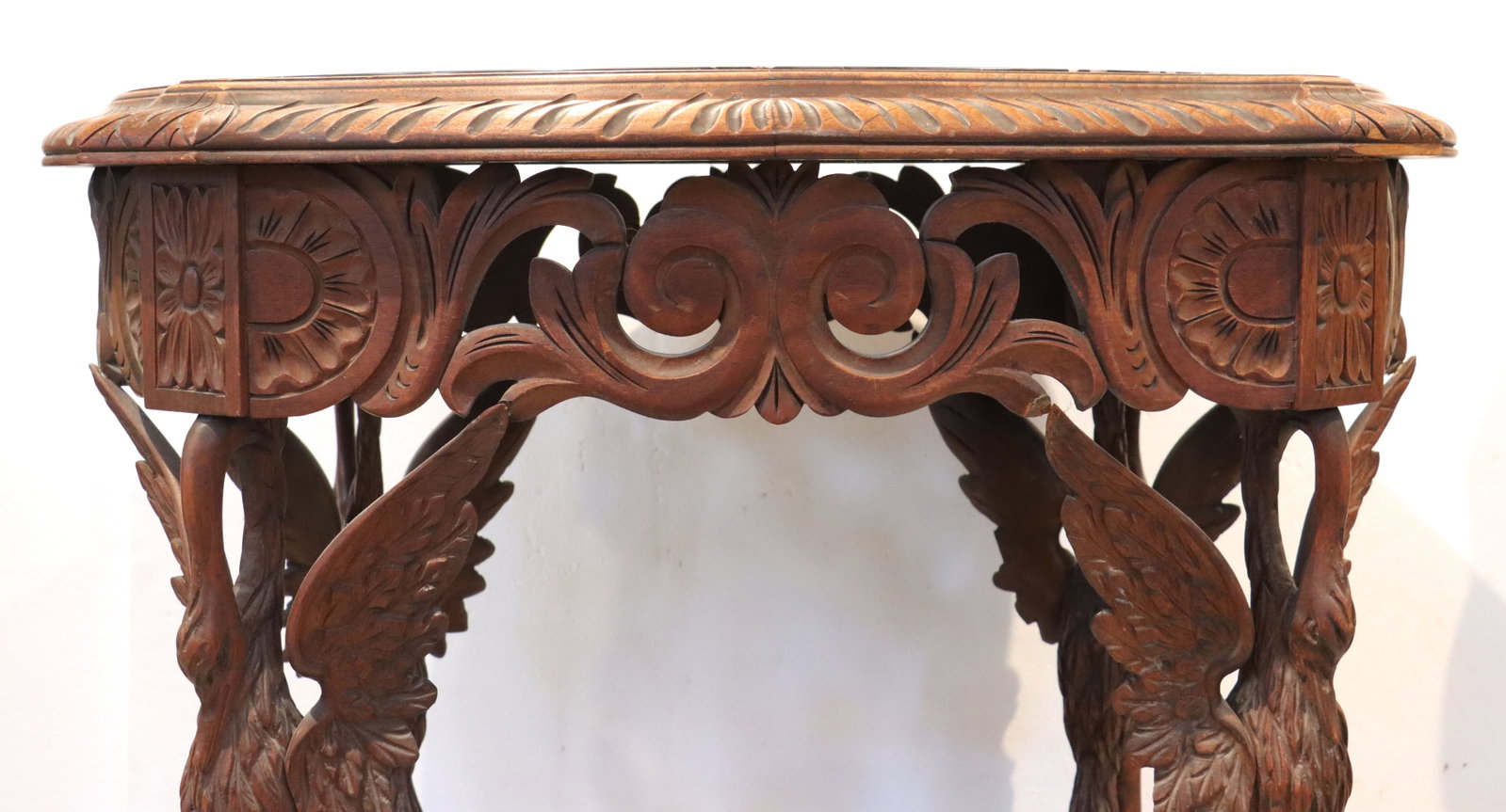 Oval Marble Top Renaissance Style Table - 7