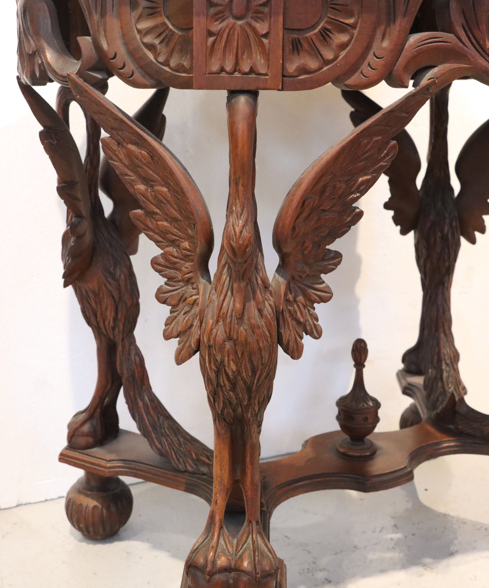 Oval Marble Top Renaissance Style Table - 8