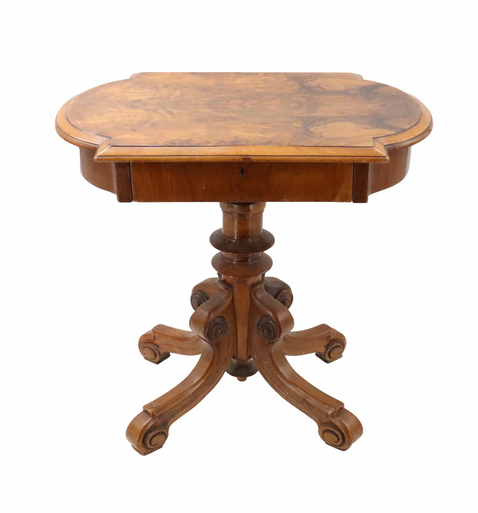 Viennese Biedermeier Style Burled Wood Sewing Table (1 of 19)
