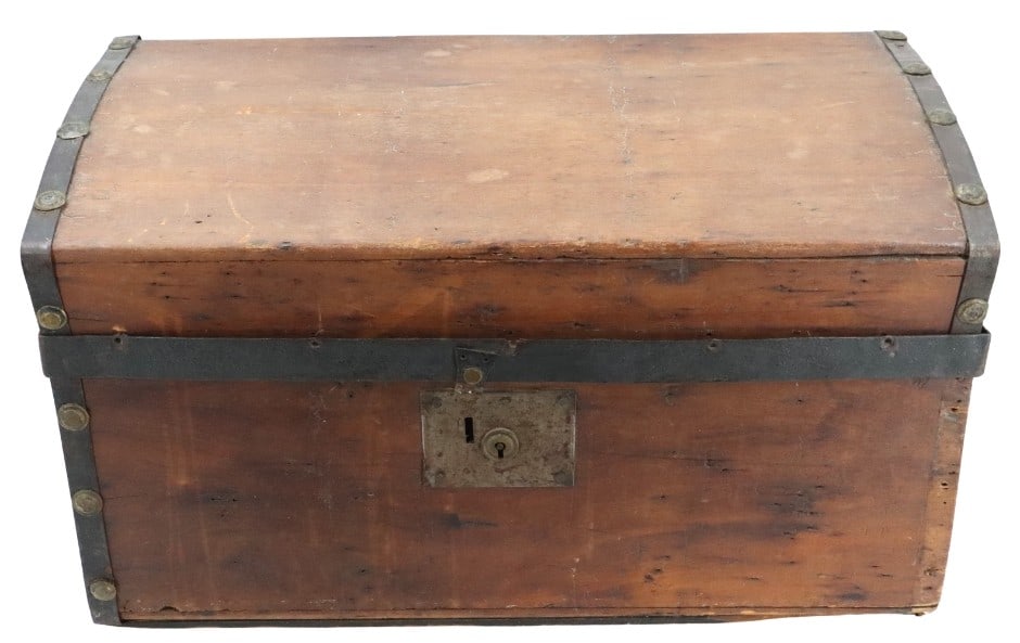 Antique Wooden Dome Top Trunk - AS IS (1 of 20)