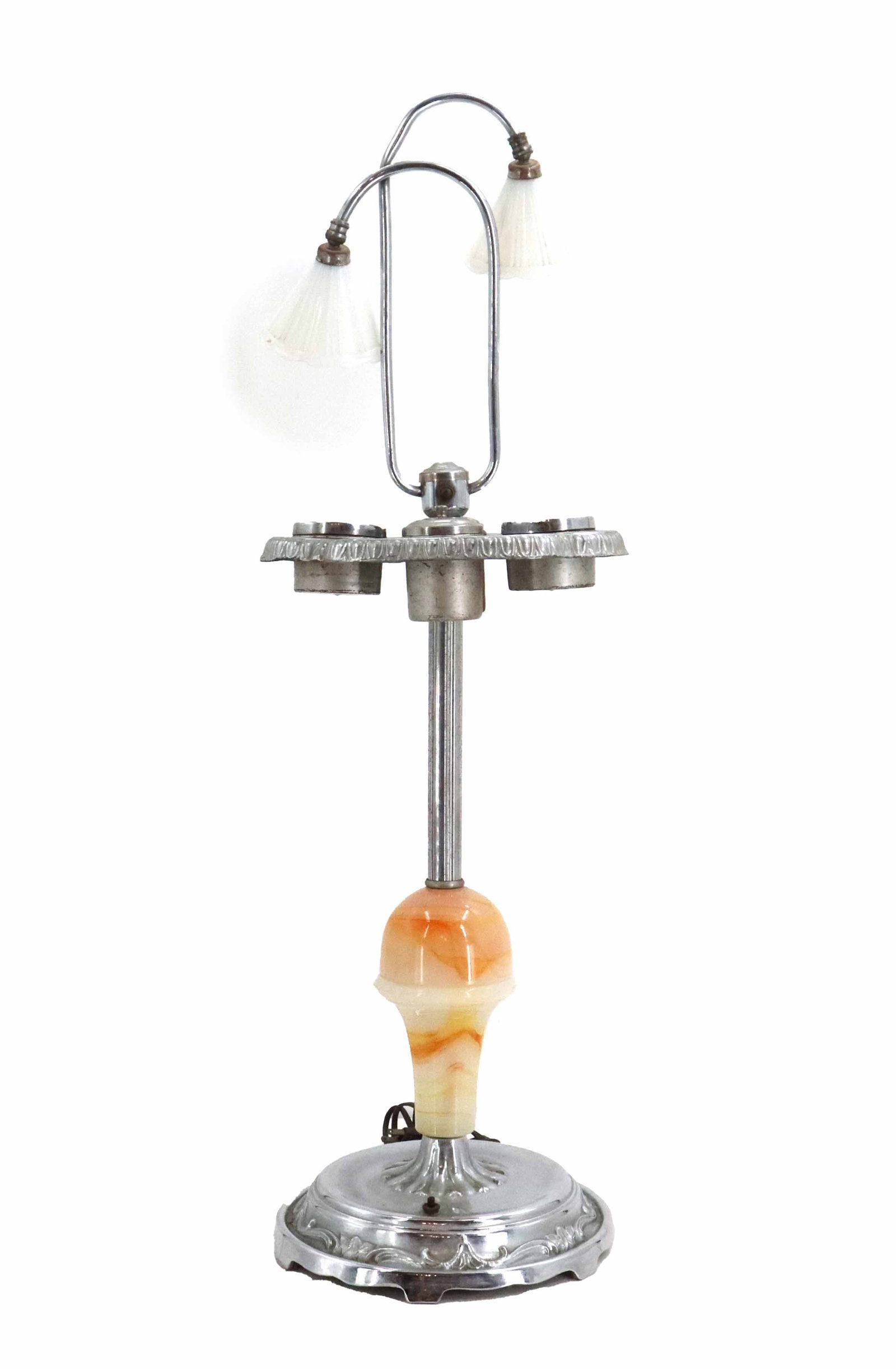 Art Deco Onyx and Chrome Illuminated Smoking Stand (1 of 17)