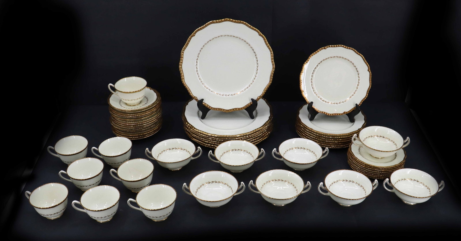 (56) Royal Doulton Porcelain Belvedere Pattern Eight-Person Serving Set (1 of 20)