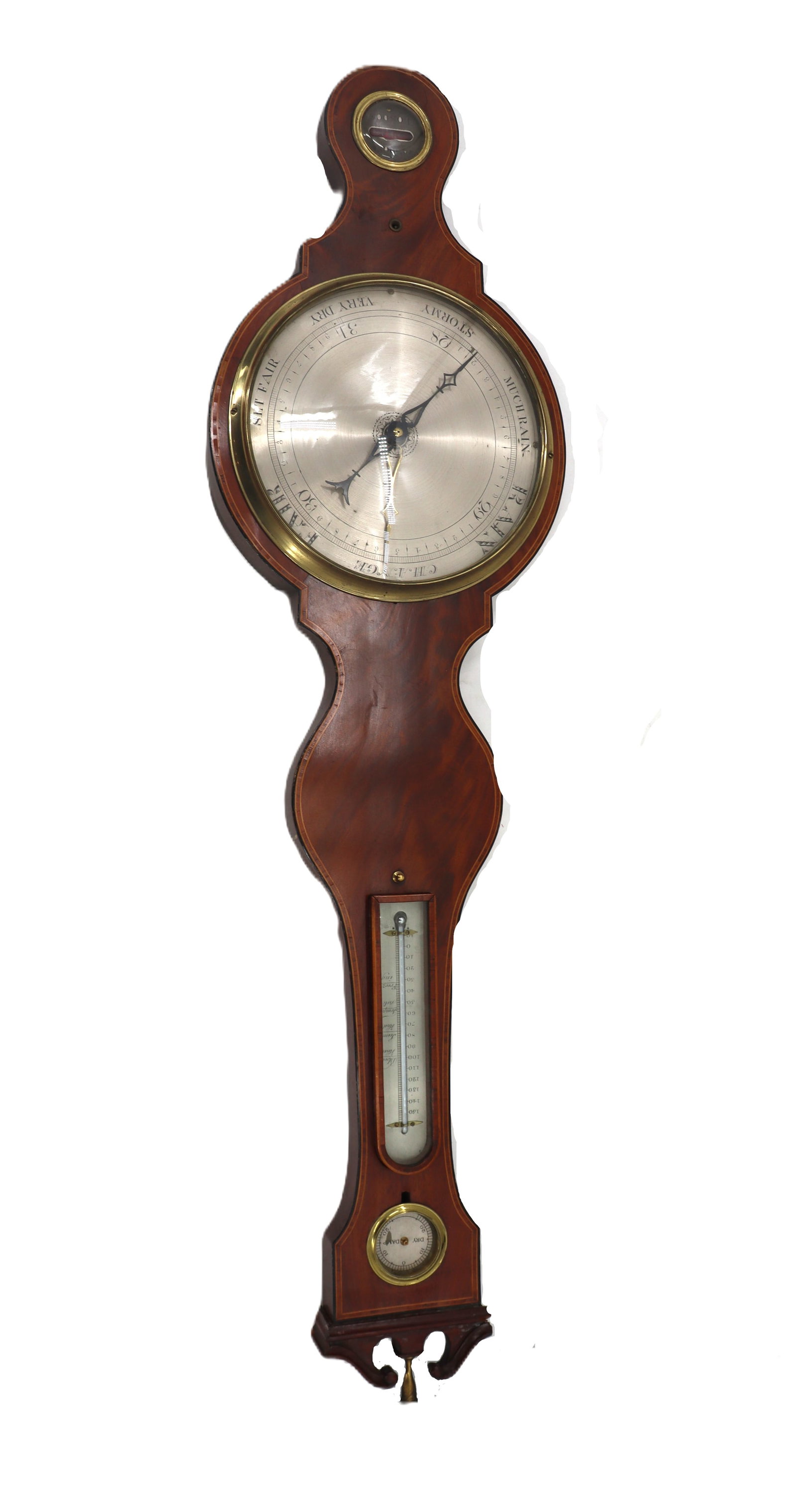 William Lacey (1779-1803) English, Georgian Mahogany Barometer (1 of 16)