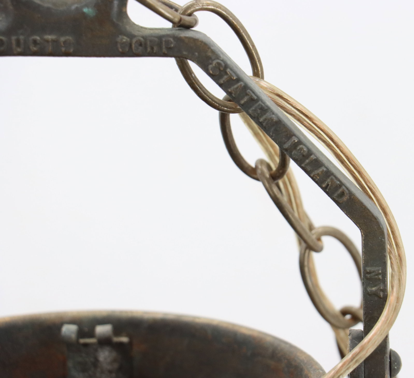Large Solid Brass Ship's Lamp - 9