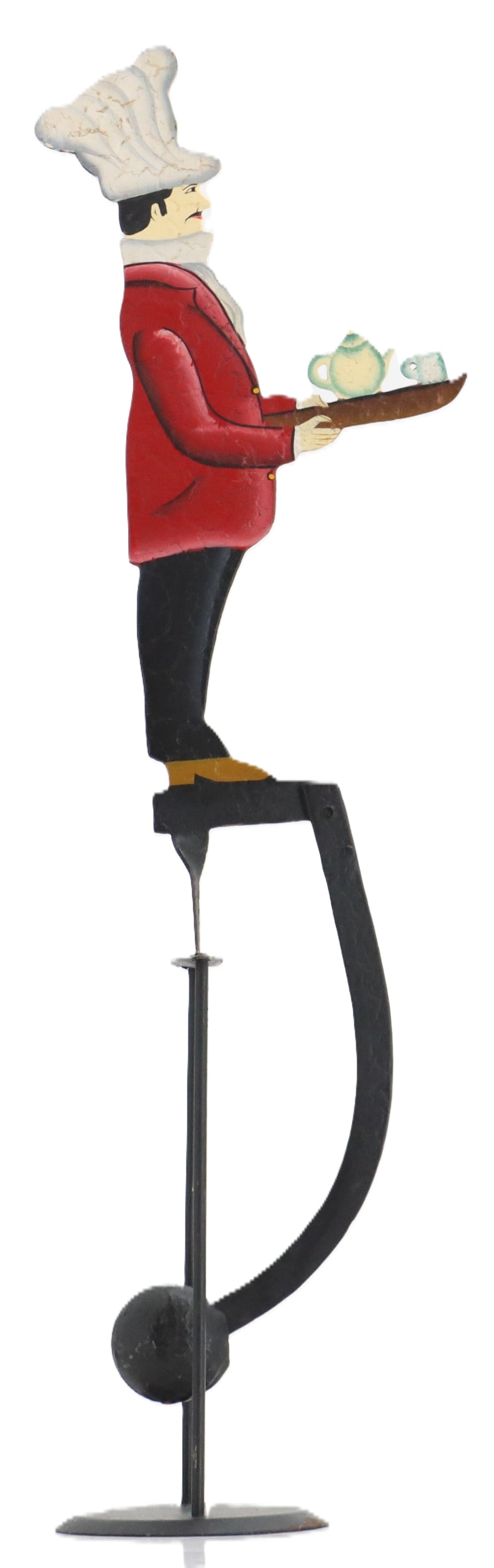 Vintage Folk Art Chef with Tea Swinging Kinetic Sculpture (1 of 14)