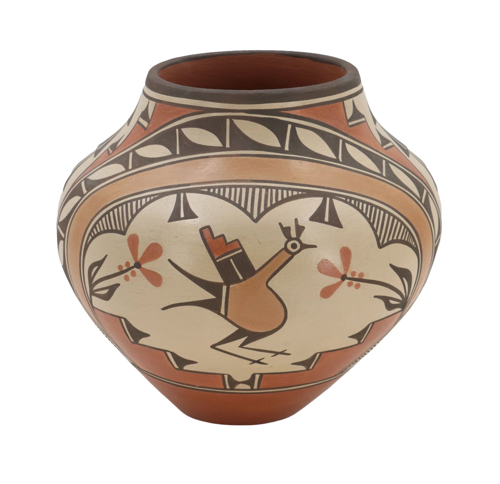 Elizabeth Medina (Born 1956) Pueblo, Hand-Painted Zia Polychrome Pottery Jar (1 of 18)