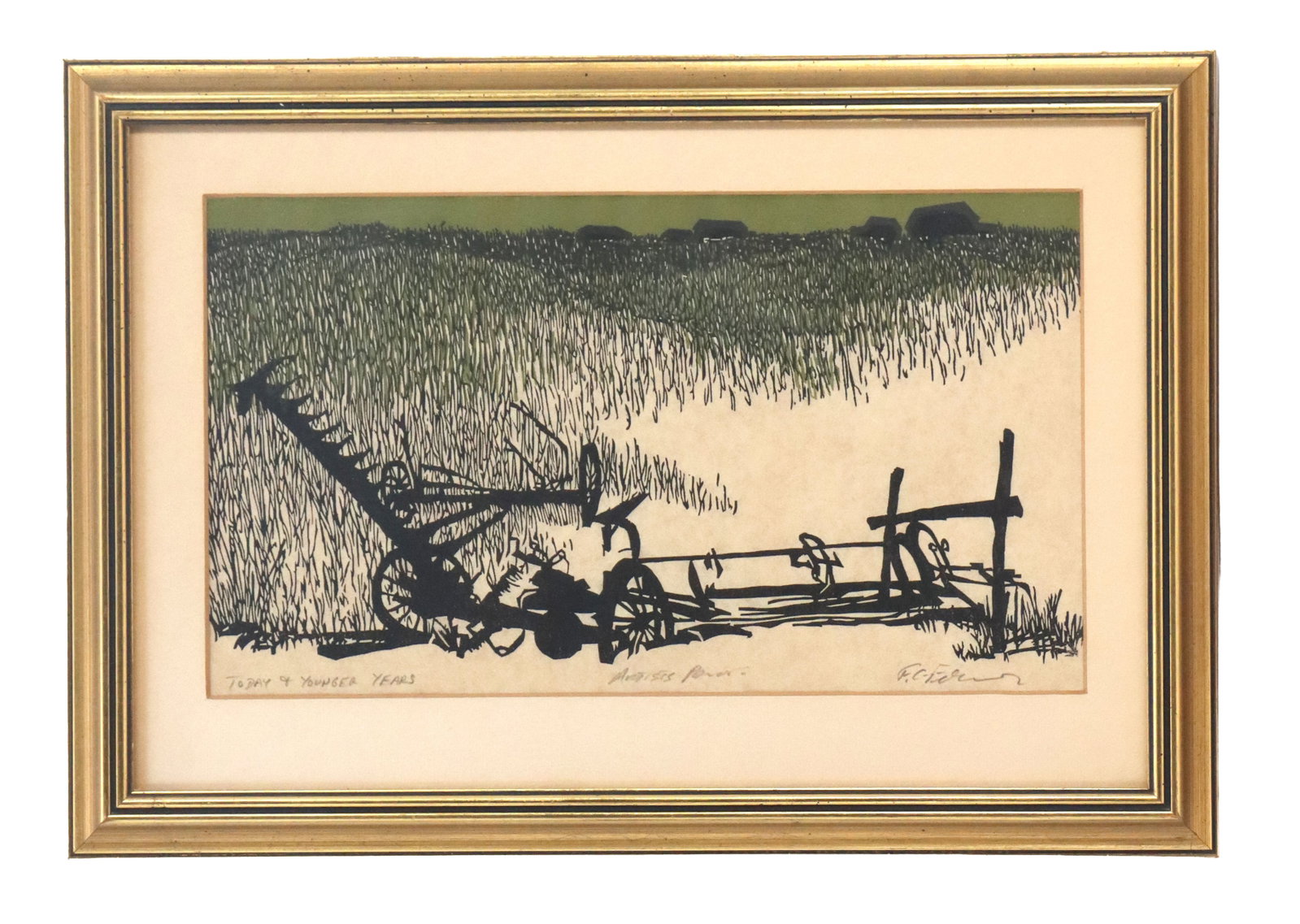Frank C. Eckmair (1930-2012) American, Woodblock Print, "Today & Younger Years" (1 of 11)
