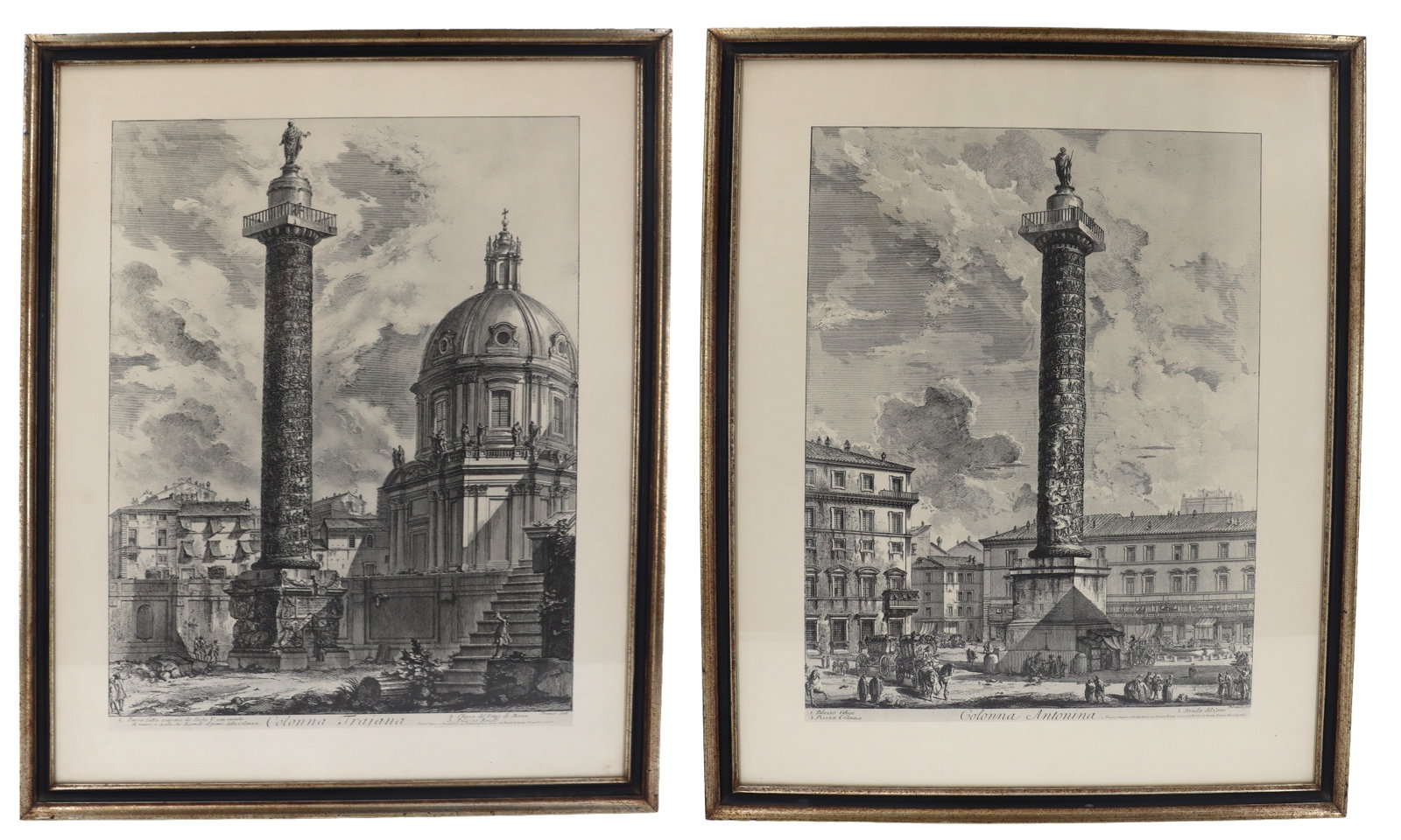 Giovanni Battista Piranesi (1720-1778) Italian, A Pair of "Colonna Antonia" & "Colonna Traiana" (1 of 18)